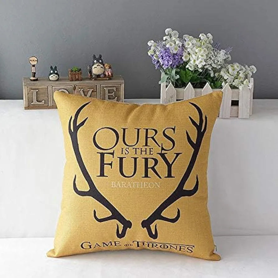 Aerohaven Premium Cotton Game of Thrones Designer Decorative Throw Pillow/Cushion Covers Set of 4