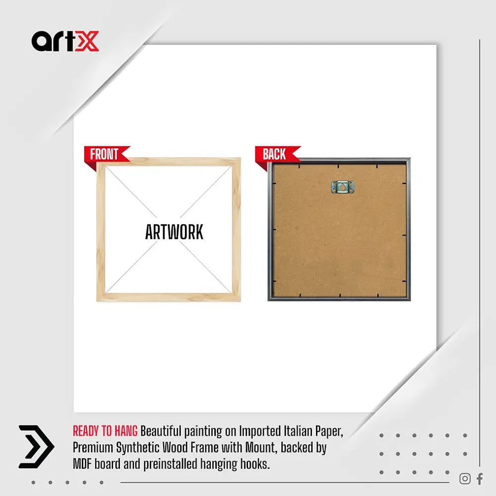 ArtX Paper Go for It Motivational Quotes Wall Frame Art Painting Set of 4