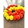 Artificial Marigold Fluffy Flowers Garlands Pack of 5 Yellow and Dark Orange Patterned
