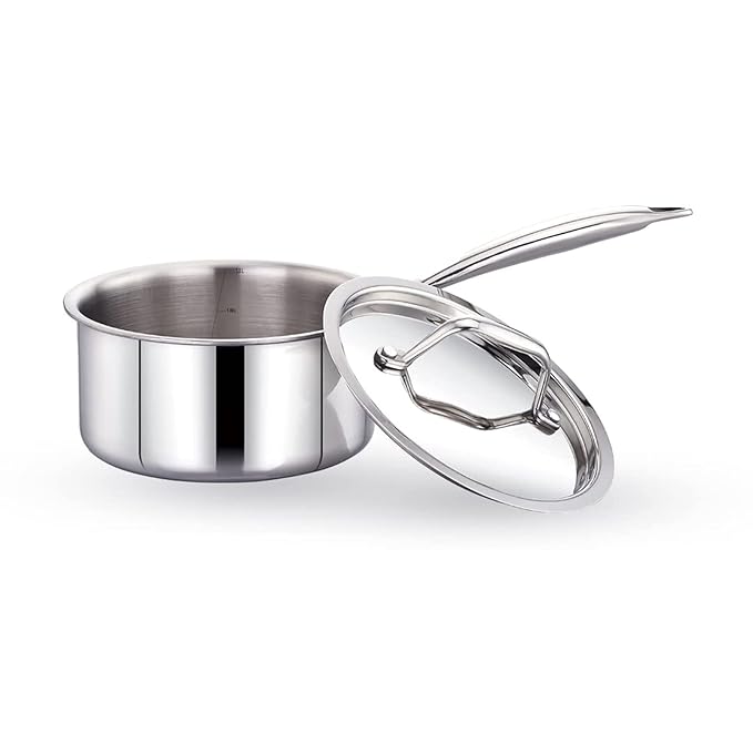 Maxima Triply Cookware Stainless Steel Sauce Pan 14cm - 1050 gms