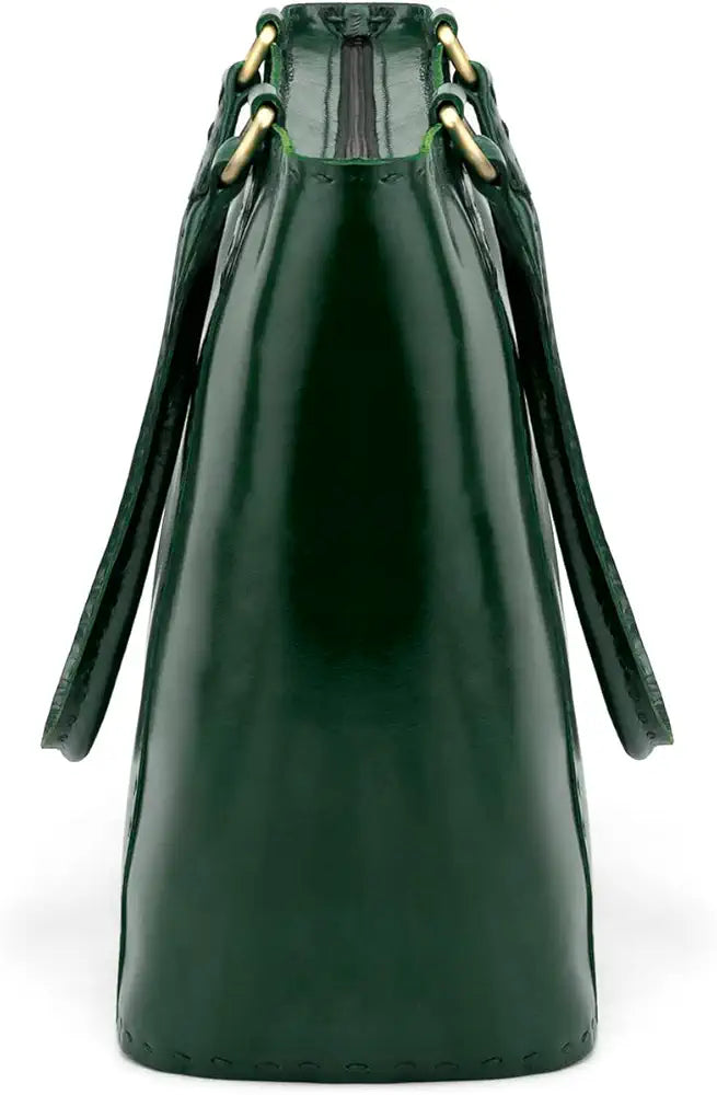 Goatter Genuine Leather Handmade Women's Handbag For Office And College,Green