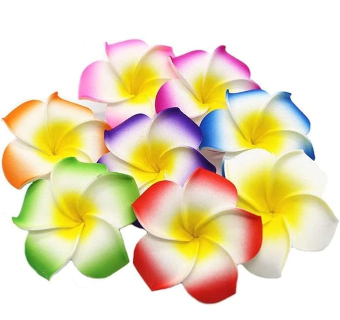 Artificial Big Foam Hawaaii Fake Foam Water Floating Flowers Multicolor 12