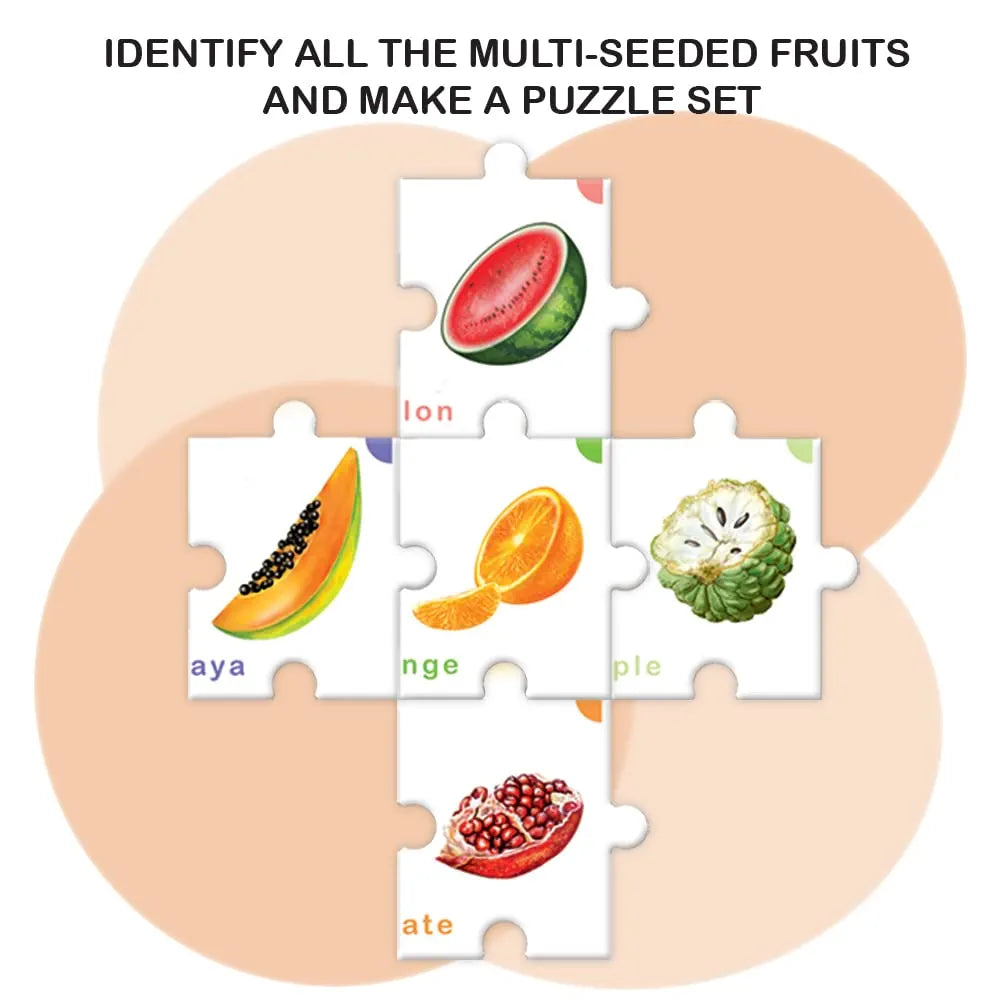 Toykraft Puzzles for Kids for Age 5-7, Educational Toys, Jigsaw Puzzles for Kids, 6 Piece Puzzle for Kids - Feast on Fruits