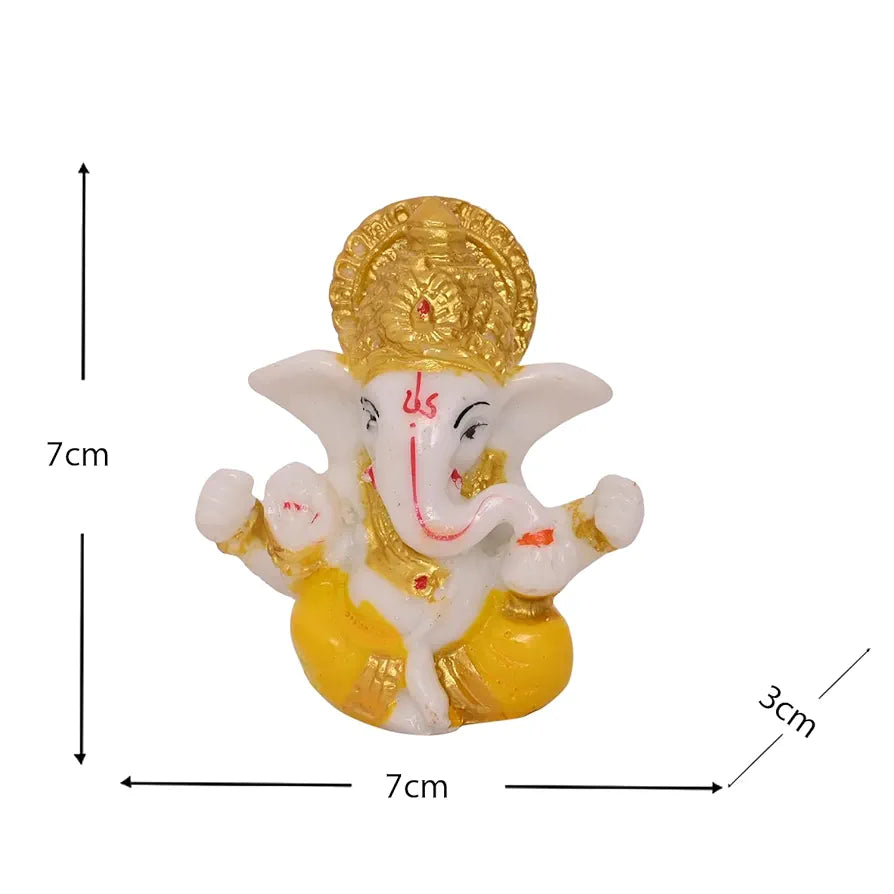 Jaipur Ace Polyresin Mini Ganesh Statue Decorative Showpiece Ganesha