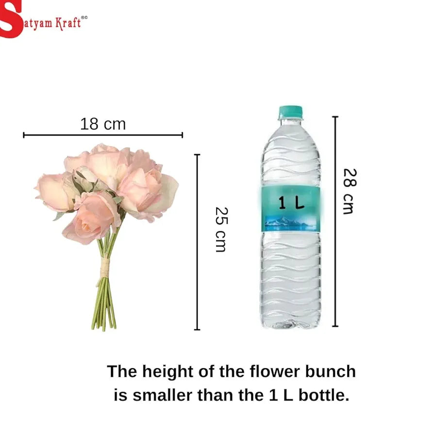 Artificial Rose Flower  for Home Decor Fabric White