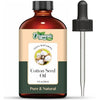 Organic Zing Cotton Seed (Gossypium Herbaceum) Oil | Carrier Oil for Skincare, Hair Care & Massage - 118 ml