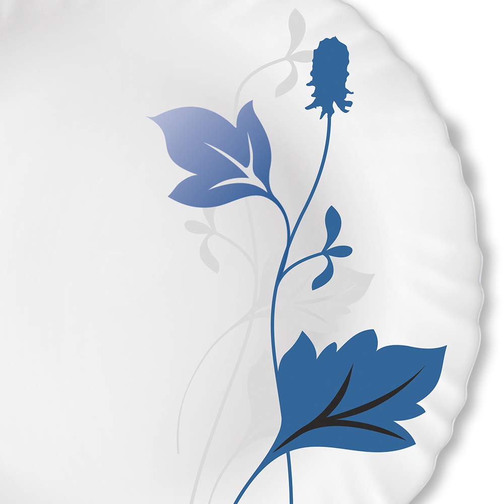 Larah by Borosil Opalware Ageria Full Plate | White | 11 Inch | Set of 6