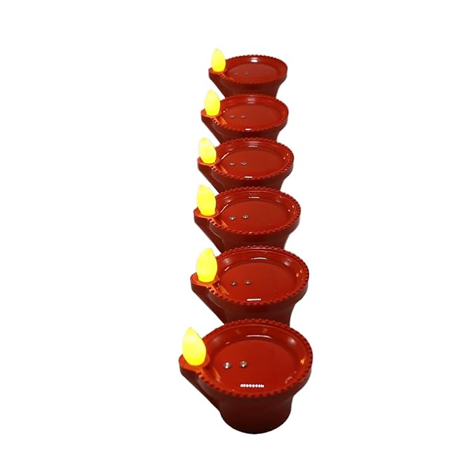 Occasion Water Sensor Diya Set Water Sensor LED Diyas - 12 Pcs