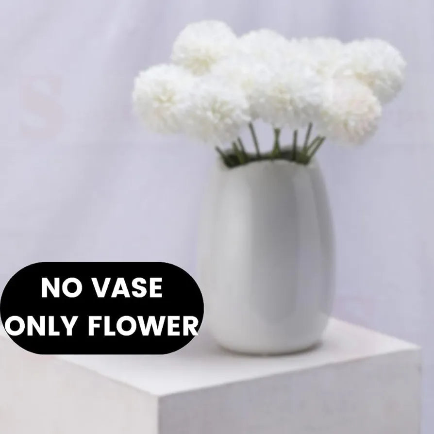 Artificial Chrysanthemum Hydrangea Ball Flower Sticks Blue