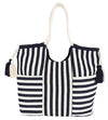Astrid Handmade Macrame Flap Over Sling Bag For Girls And Women Colour Contrast Black Bluish Stripes