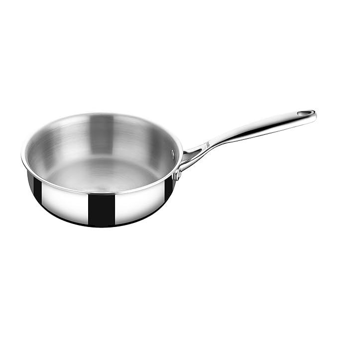 Stahl Artisan Triply Stainless Steel Saute Fry Pan With Lid | Induction Pan | Multi Pan | Stir Fry Pan | 1.8 L | 20 Cm