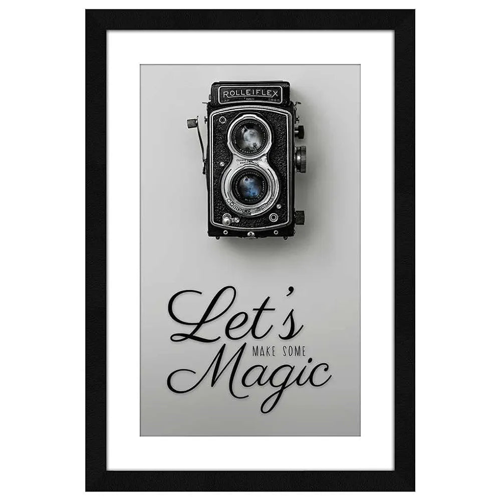 ArtX Paper Let's Make Some Magic Motivational Camera Wall Art Painting