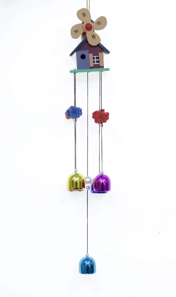 Lilone 4 Bell Brown House Wind Chimes