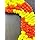 Artificial Marigold Fluffy Flowers Garlands Pack of 5 Yellow and Dark Orange Patterned