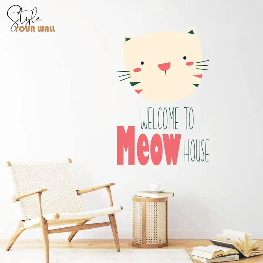 Kotart Kitten/Cat Printed Wall Decals Cute Colorful Wall Stickers for Home