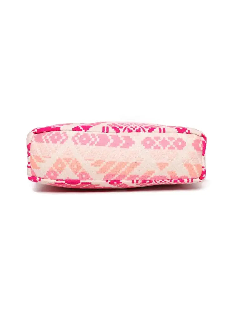 Astrid Handmade Macrame Flap Over Sling Bag For Girls And Women Colour Pink