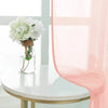 Urban Space Linen Textured Sheer Curtain for Door Room Darkening Curtain with Tieback and Eyelet Hanging Style Set of 2 Decorative Curtains Salmon Pink