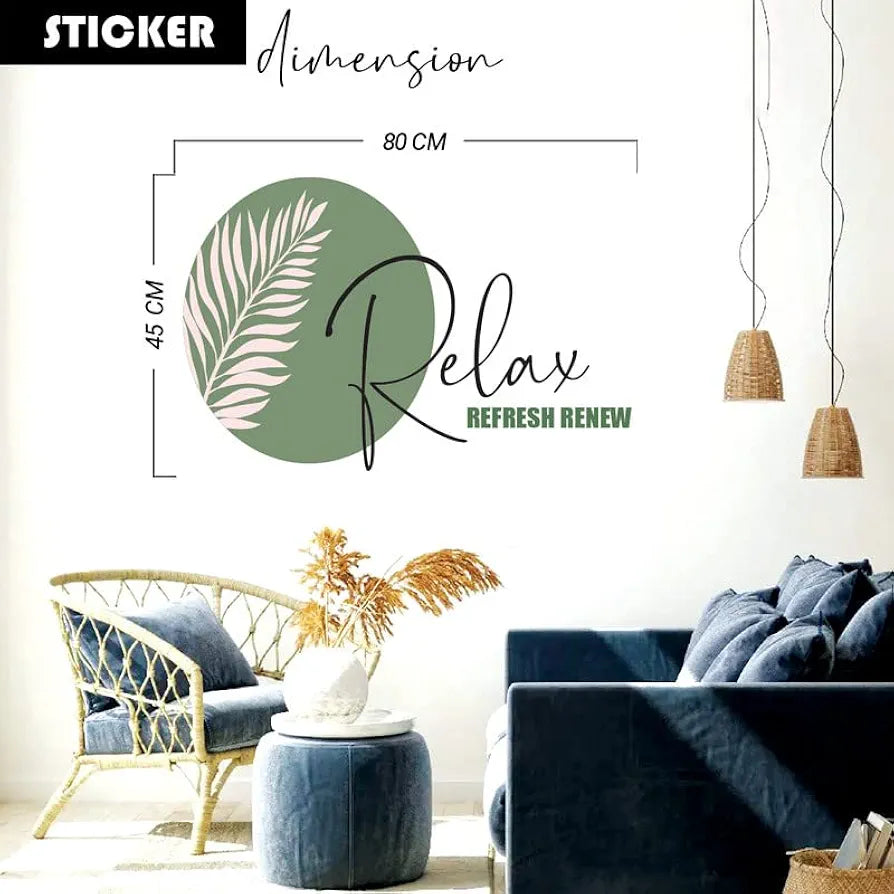 Kotart Relax Refresh Renew Wall Stickers PVC Vinyl Wall Decals