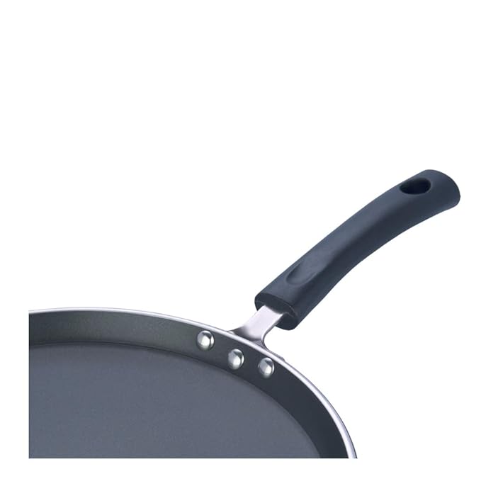 Vinod Zest Aluminium Non Stick Dosa tawa - 30 cm | Flat Bottom Tawa | 5 mm Extra Thick | 3 Layer Ceramic Coating