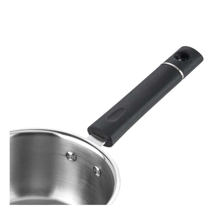 Vinod Tivoli Heavy Guage Stainless Steel Saucepan - 2.3 Litre (18cm) | SAS Bottom | 2 Layer Extra Thick Aluminum Core