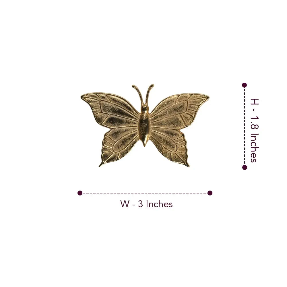The Artment your Artistic Apartment Beauty of Butterfly Wall Décor Hanging Set of 5 Gold