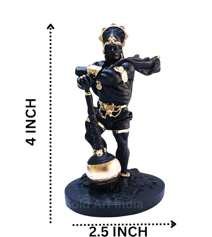 Gold Art India Hanuman ji Idol for car Dashboard Bahubali Hanumanji Murti for Gift