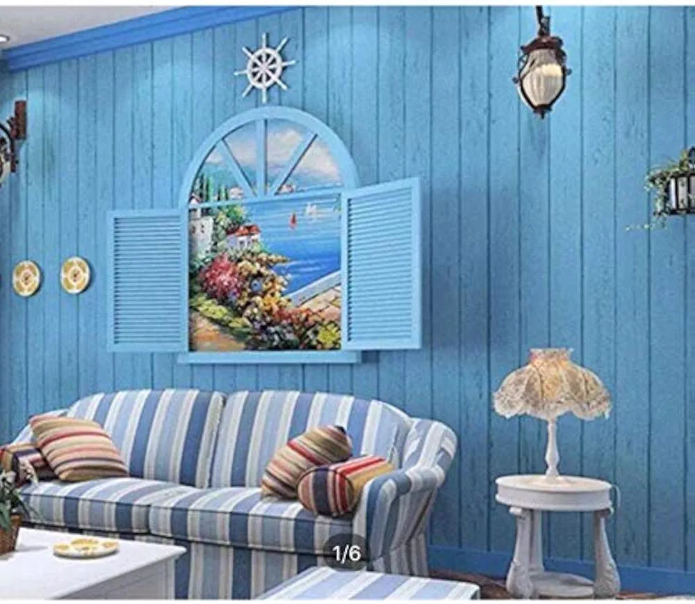 Indian Royals Wallpaper Pvc Vinyl Self-adhesive Peel and Stick Eco-friendly Blue Vintage Wallpaper