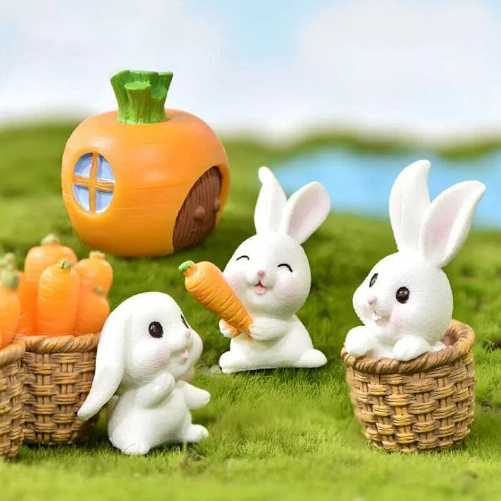 Satyam Kraft 1 Set  Resin Rabbit Miniature Figurines