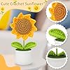 Crochet Flowers Artificial Sunflower Sunflower Pot