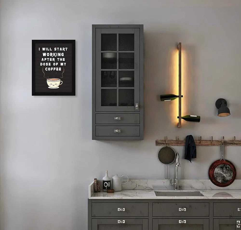 ArtX Paper Coffee Quote Wall Frame Art Painting