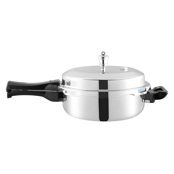 Vinod Platinum Triply Stainless Steel Outer Lid Pressure Cooker | 4.5 Litres | Senior Pressure Cooker | Induction Base Pressure Cooker