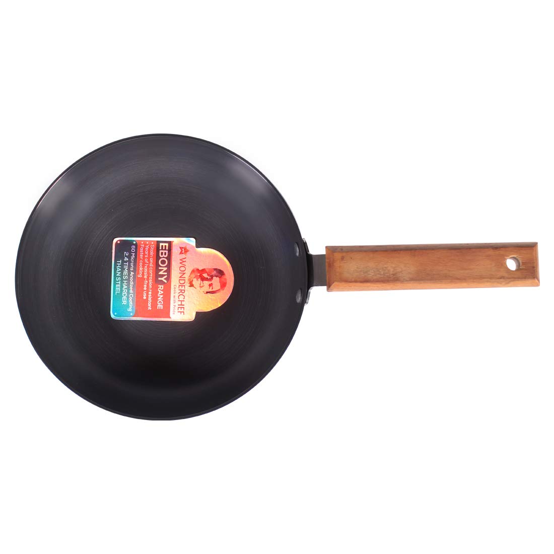 Wonderchef Ebony Non-stick 20 cm Deep Fry Pan with Lid with Induction Bottom & Wooden Handle