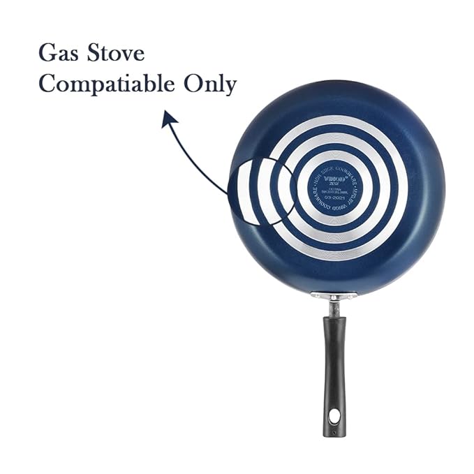 Vinod Zest Aluminium Non Stick Frypan - 26 cm | Skillet Pan | 3 Layer Ceramic Coating | 3 mm Thick