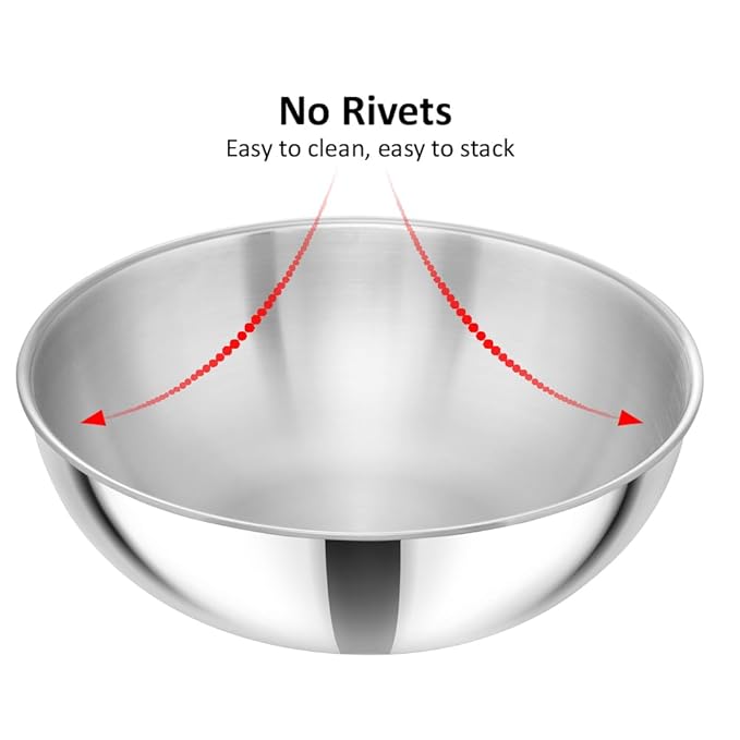 Hawkins 5 Litre Metro Kadhai Triply Stainless Steel Induction Tasla Silver