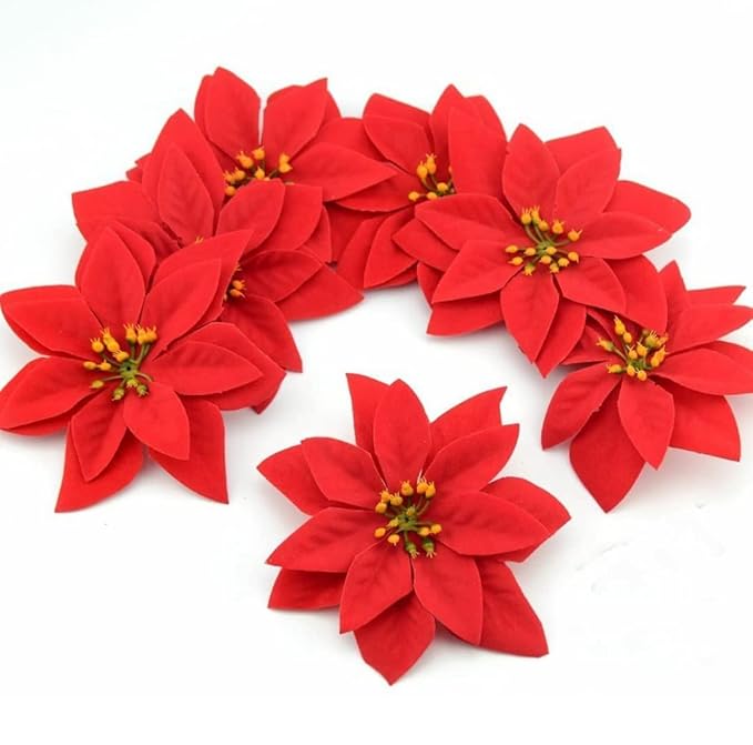 Artificial Big Foam Hawaaii Fake Foam Water Floating Flowers Red Poinstea Flower
