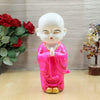 Jaipur Ace Buddha Statue Decorative Buddha Figurine Sculpture Decoration Baby Monk Pink