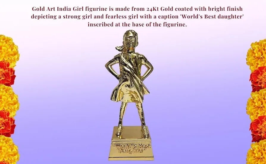 Gold Art India Gold Plated Figurine for Daughter World's Best Daughter