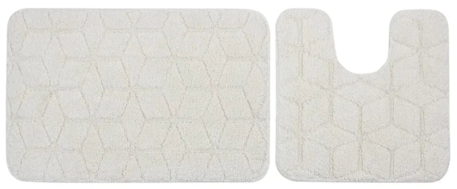 Saral Home Solid Antiskid Bathmat Set Colour White