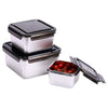 Femora High Steel Square Container Airtight Leakproof Unbreakable Storage Container/ Lunch Box | 550 Ml | Set of 3