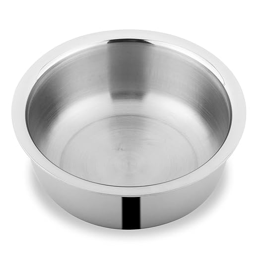 Attil Triply Stainless Steel Tope With Lid, Induction Base Tope Capacity 2 Litres | Patila With Stainless Steel Lid