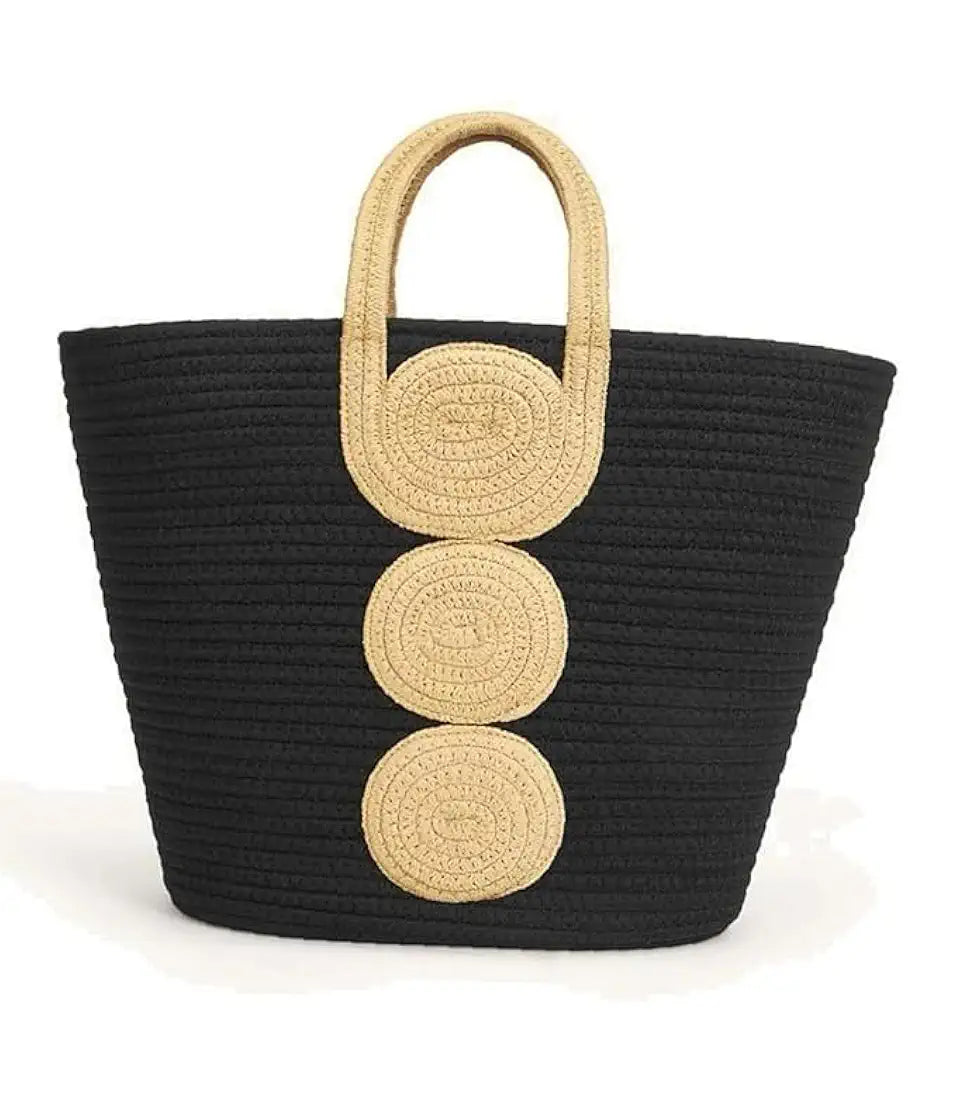 Attractive Hand Bag Large Tote Summer Bucket Bamboo Beach Basket for Women