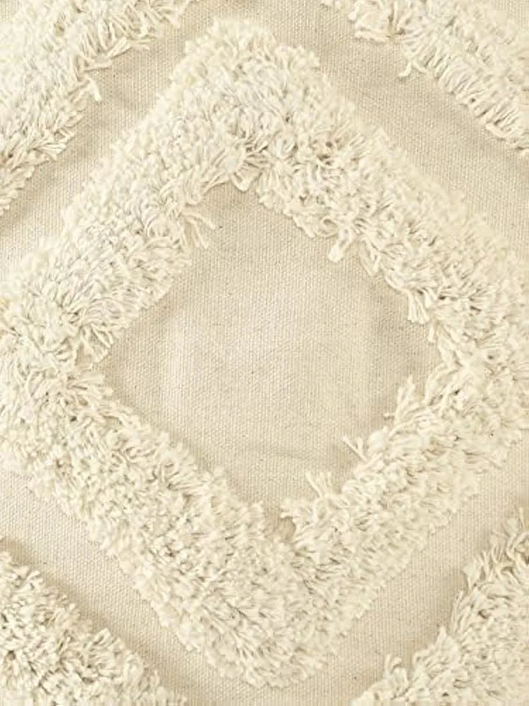 Sashaa World Tasselled And Tufted Cushion Cover