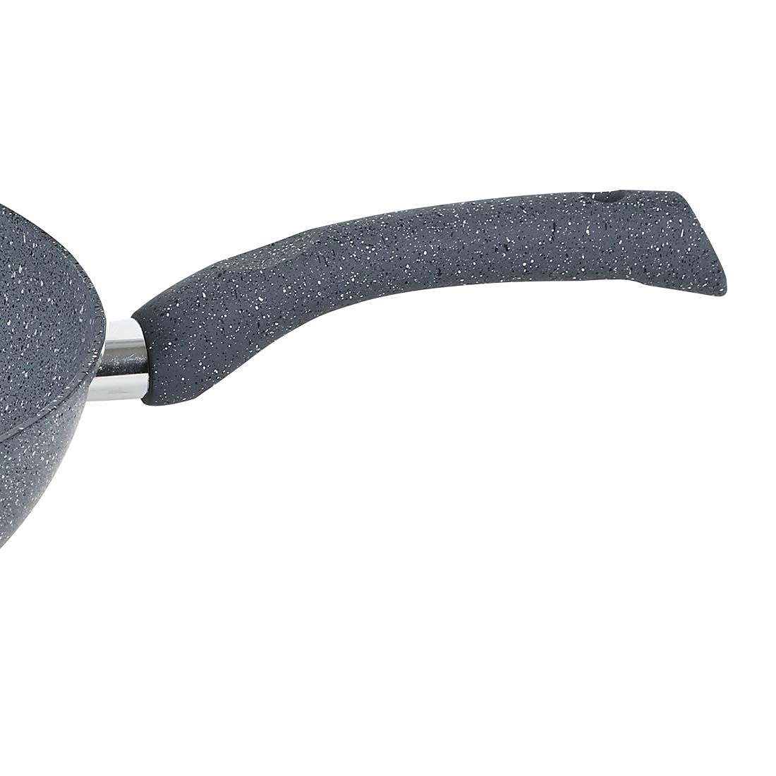 Wonderchef Granite 26cm Non-Stick Wok | Glass Lid | Induction Bottom | Soft-Touch Handles | Virgin Aluminium