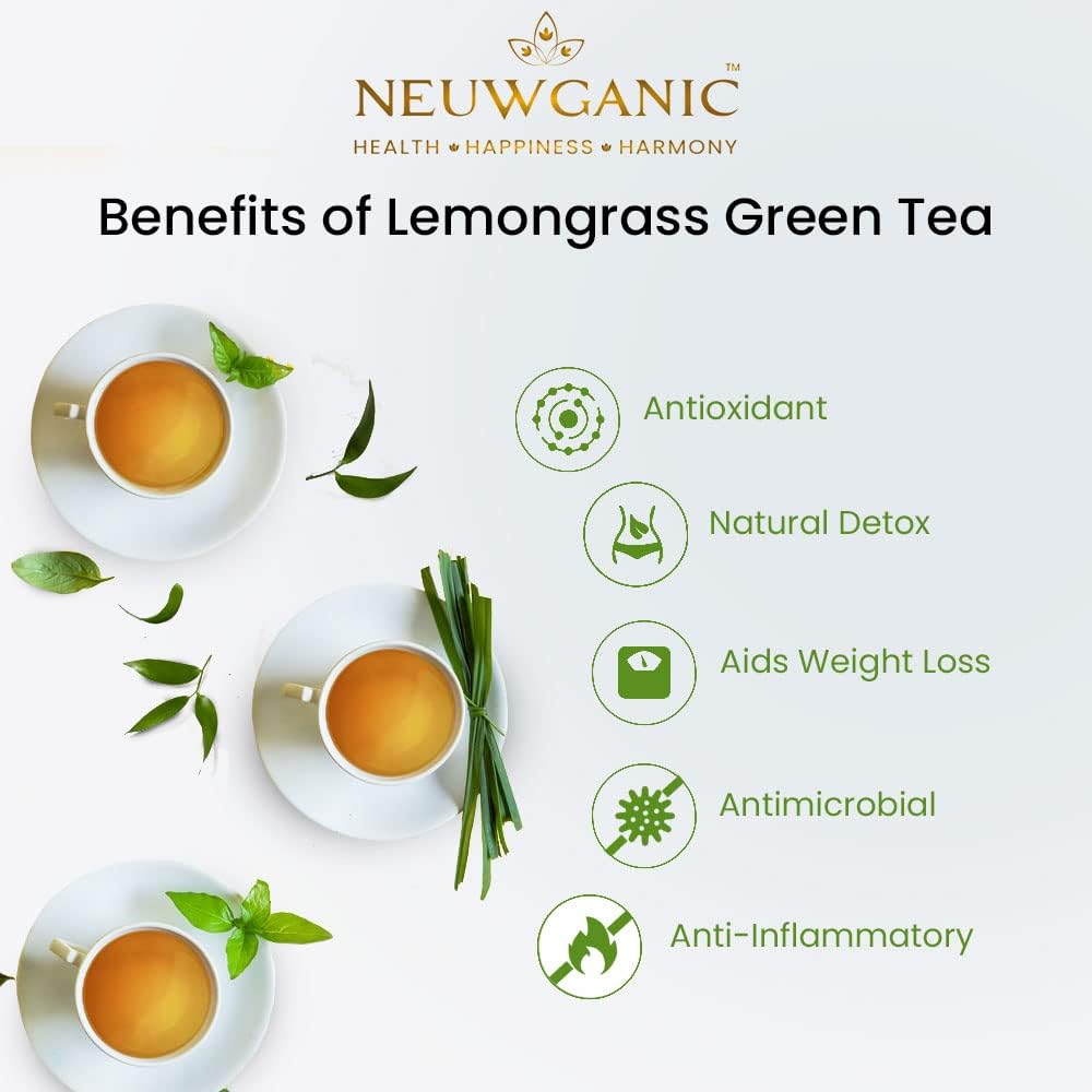 Neuwganic Tea Lemongrass Green Tea - 100 Grams