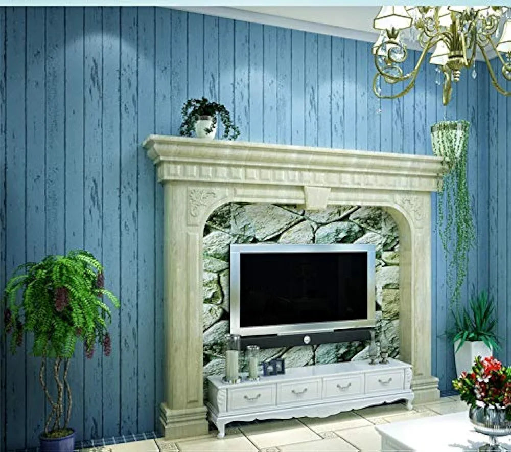 Indian Royals Wallpaper Pvc Vinyl Self-adhesive Peel and Stick Eco-friendly Blue Vintage Wallpaper