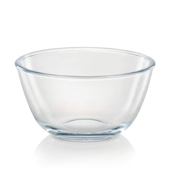Borosil Glass Mixing & Serving Bowls With Lids | Oven & Microwave Safe Bowls | Set of 2 (900 Ml Each) | Borosilicate Glass