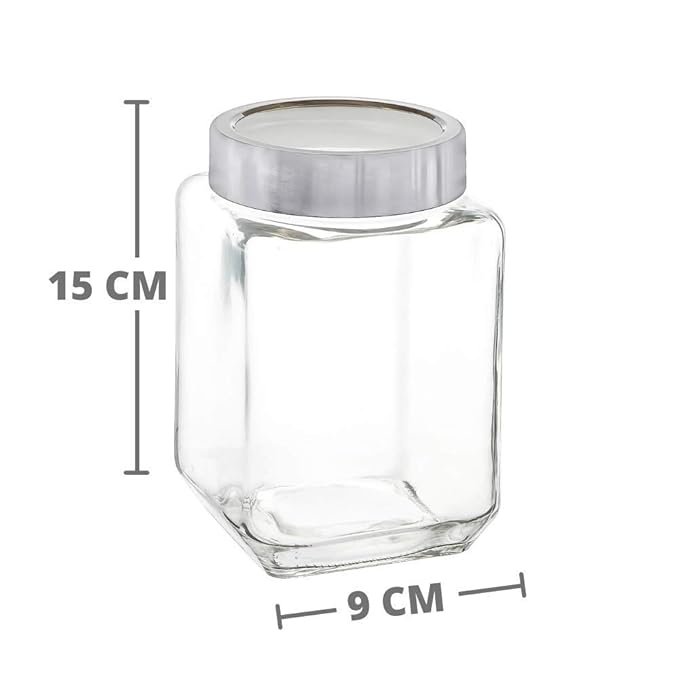 Femora Glass Jar - 750 Ml | 2 Pieces | Transparent