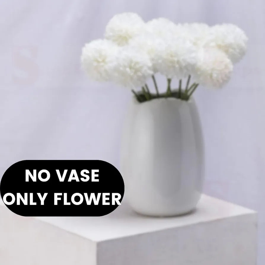 Artificial Chrysanthemum Ball Flowers Fabric Small Flower Sticks Bouquet Multicolour