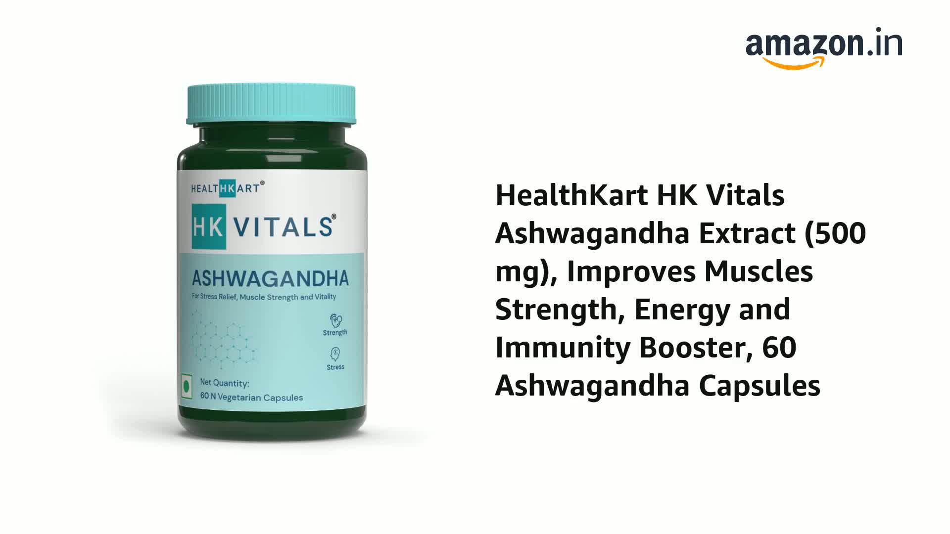 HealthKart HK Vitals Ashwagandha Tablets - 60 tabs