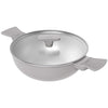 Ember Cookware Arcilla Ceramic Non Stick Kadai 24cm | Glass Lid | Matching Handles | Florencen Series | Grey